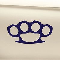 Nashville Decals Brass Knuckles Vinyl Decal Laptop Car Truck Bumper Window Sticker - Navy Blue