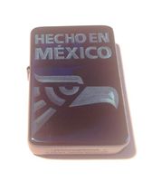 Vector KGM Thunderbird Custom Lighter - Hecho in Mexico Eagle Logo High Polish Sparkle Blue ICE Chrome Rare!