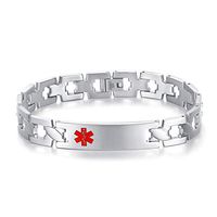 linnalove The Classic Medical Bracelets for Men and Women with Free Custom Engraved Alert id Jewelry-7.5