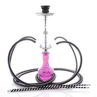 New 4 hose 20" Pink Hookah shisha nargila bar narguile nargile glass Vase sale