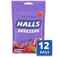 Halls Breezers Cool Berry Throat Drops - 300 Drops (12 bags of 25 drops)