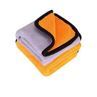 Ivens Home Microfiber Cleaning Cloth Dry Non-Marking Cleaning Towel Household Kitchen Rag 2 Pack Multi Purpose Cleaning Tool 12x16inch and 12x24inch (Purple)