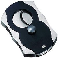 Visol VCUT64 "Rex" Matte Stainless Steel Cigar Cutter, Black