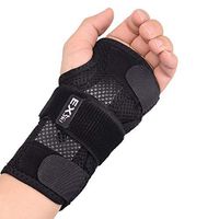 EXski Wrist Brace for Carpal Tunnel, Night Sleep Wrist Support Brace with Removable Metal Splints Left Hand Small