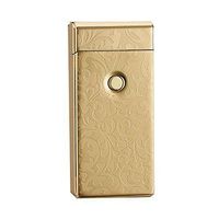 Premium USB Lighter - Dual Arc Plasma Electronic Lighter - Rechargeable Splashproof Windproof Lighter, Cigarette Lighter, 10 Colors, Gift Box, Charging Cable, Soft Carrying Pouch (Gold Leaf)