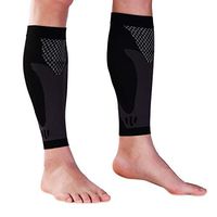 LTHAOO Calf Compression Sleeves -(20-30mmhg) Leg Compression Socks for Shin Splint, Calf Pain Relief - Men Women Sleeve for Running, Cycling, Maternity, Nurses.（Black1-XXL