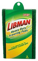 Libman 66 Heavy Duty Scouring Pads, 7" Scrub Surface