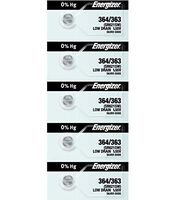 Energizer 364-363 1.55v #364/363 Low-drain Battery (SR621SW) Pack of 5 Batteries.