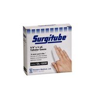 Derma Sciences GL105W Surgitube Cotton Tubular Gauze, Small Finger, Toe, White, 5 yd Roll, 0.625" Width (Pack of 12)