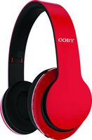 COBY Headphone,Bluetooth, RED