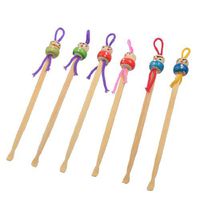 uxcell Bamboo Tricolor Japanese Doll Decor Ear Wax Remover Picks 6 Pcs Assorted Color