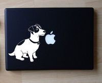 Jack Russel Terrier - White - Decal for 13" Macbook