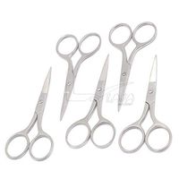 LAJA Imports Nail Cuticle Scissor Precision Fine Tip Multi-Purpose Manicure Pedicure Shear, Beauty Instruments, Saloon Tool Kit Stainless Steel 3.5 Inch 5 Pieces