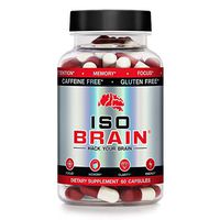 Iso Brain Premium Nootropic Supplement - Maximum Strength, Instant Memory, Laser Focus, Improved Mood, Advanced Cognitive Function, Nootropics, Energy, Cognizin Citicoline, P-5-P Blended Vitamin