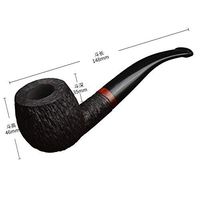 YUANOMYD Tobacco Pipes,Elegant Black Heather Wood Carving Smoking Pipes Deepened Windproof Wooden Handmade Entry Level Comfortably Filter Pipes Blends Smokes Evenly Easily