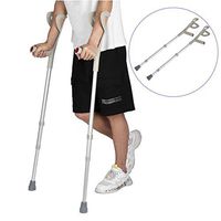 LFFME Aluminum Alloy Crutches, Underarm Crutches Height Adjustable, Forearm Crutch Elbow Adults, for Elderly Handicapped Disabled Adults