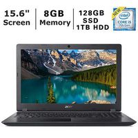 Acer Aspire 5 15.6" FHD 1080p Laptop Computer with SSD (2018 Flagship High Performance), Intel Core i5-7200U up to 3.1GHz, 8GB DDR4, 1TB HDD, 128GB SSD, 802.11AC, USB 3.0, HDMI, Windows 10 Home
