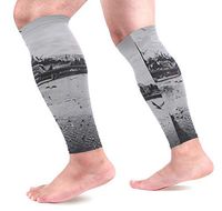 LEVEIS Snow Black and White Street Arm Sleeves UV Protection for Men Women Sunblock Protective Gloves Running Golf Cycling Driving Long Arm Cover 1 Pair