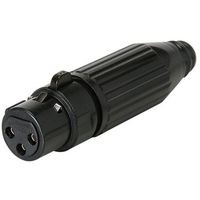 Switchcraft AAA3FBZ 3 Pin XLR Female Silver Pins Black