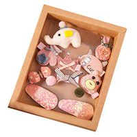 Meidexian888 Cartoon Gift Hairclip, Decorative Kids Infant Baby Girl Hairpin With Box Set Barrettes (C)
