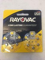 Hillflower 12 Pieces A10 Size 10 10A PR70 Card 1.45V Heavy Duty Long Duration Hearing Aid Zinc Air Battery