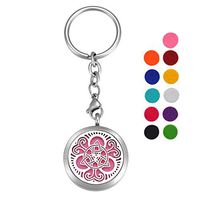 VALYRIA Stainless Steel Celtic Knot Essential Oil Diffuser Keychain Aromatherapy