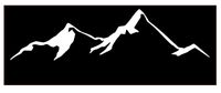 Mountain Vinyl Sticker Decals for Car Bumper Window MacBook pro Laptop iPad iPhone (14" x 3.6", White)