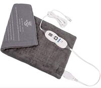 XL Heating Pad 12"X24" Moist or Dry Heat Therapy for Back Neck Shoulder Pain Relief and Muscle Cramps. 2 Hour Auto Shut-Off for Piece of Mind - Machine Washable Micro-Plush Fabric Gray