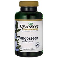 Swanson Mangosteen Skin Blood Sugar GI Tract Herbal Supplement 500 mg 100 Capsules (Caps)