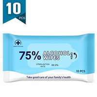 75% Alcohol Detergent Wipes 100 PCS(10 Packs), Liaboe Big Size Disinfection Wet Wipes, Soft Alcohol Wipes for All-Purpose Cleaning Home Use