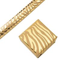 RUSPEPA Kraft Wrapping Paper Roll- Foil Gold Zebra Grain Design Wrapping Paper for Wedding, Birthday, Shower, Congrats 1 Roll - 30 Inch X 16 Feet