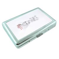 Mind Em1 Hip Silver Cigarette Case Id Holder Metal Wallet 4" X 2.75" RFID Protection
