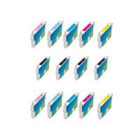 Amsahr T0331 Remanufactured Replacement Epson Ink Cartridges for Printers/Fax with 4 Black and 10 Color Ink Cartridges