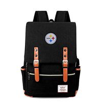 Black Laptop Backpack for Women Men,School College, Business,Travel Fits 15.6 Inch Laptop and Notebook - Pick Pittsburgh Steelers