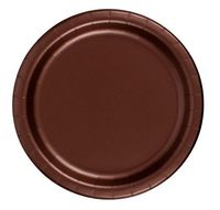 48 Plates 10.25" Paper Dinner Lunch Plates Wax Coated - Brown