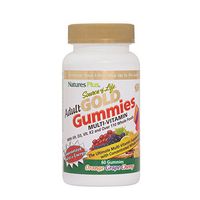 NaturesPlus Source of Life Gold Adult Multivitamin Gummies - 60 Whole Food Gummies - Complete Daily Vitamin Supplement - Free Radical Defense, Energy Support - Gluten-Free - 30 Total Servings