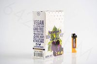 Bundle - 2 Items - Full Box Organic Wraps Grape Ape - Tobacco Free, Vegan, Non-GMO Rolling Paper Wraps with Patriot Disposable Lighter