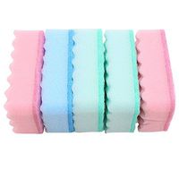 Da.Wa 5Pcs Extra Thick Multi-Colors Cleaning Scrunge Scrub Wave Sponge for Smooth Surfaces Dirty Furniture Kitchen Dish