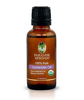 100% Pure USDA Certified Organic Lavender Oil - 1 OZ (30ml) Therapeutic Grade Essential Oil from Paradise Springs