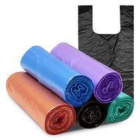 Knemksplanet 5 Rolls 100 Counts 4 Gallon Handle-Tie Small Trash Bag, Little garbage bags for Bathroom, Kitchen,Picnic,Office,Bedroom,Car (5 Roll)