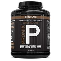 PROMIX: #1 Chocolate Undenatured Grass Fed Whey Isolate. Cold Processed -> Multi-stage Micro-filtration. 30G Protein /6.9G BCAA /.5G Fat /2G Carbs / <1g Lactose.Easy to Mix. (5LB bulk). Chocolate