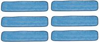 Real Clean 36 inch Microfiber Wet Mop Refill Pads for Flat Mop Frames (Pack of 6)