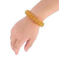 Acupuncture Massage Bracelet Wrist Relaxation Hand Ring Supplies Stainless Steel Gold