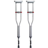 Crutches Adjustable Double Lightweight Non-Slip Walker Suitable for The Elderly and People with Limited Mobility The Maximum Load of 136 kg Silver