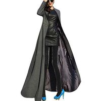Womens Stand Collar Length Long Jacket Coat Half Zip Cardigans for Thin high Females Drfoytg Gray