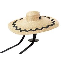 Meidexian888 Beach Large Sun Hat with Lanyard,Outdoor Anti-UV Sun Protection Foldable Straw Cap Cover