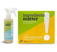 Ingredients Matter Lemongrass Laundry Set: Lemongrass Laundry Soap Powder, 36oz + Unscented Booster and Stain Eliminator,10oz / Natural, Detergent-Free, Eco-Friendly