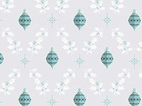 Christmas Cellophane Gift Wrap - 30" x 100' - Blue Ornaments