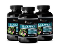 Energy Booster Pills for Women - Black MACA 1000MG - Pure and Potent Ingredients - maca gelatinized Capsules - 3 Bottles 270 Vegetable Capsules
