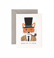 "You're a Fox" Valentine Cards by Rifle Paper Co. -- Set of 8 Cards and Envelopes